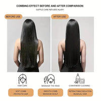 Self-Cleaning Scalp Massage Comb Air-Bag Hair Comb Portable Anti-Detangling Hair Brush for Hair Styling One-Key Cleaning Tools