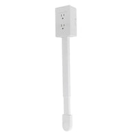 Rotatable Power Socket Expander 3 Prong Electrical Outlets Power Strip 22 to 34 Inch Extension 180 Degree Rotating Base 110V US
