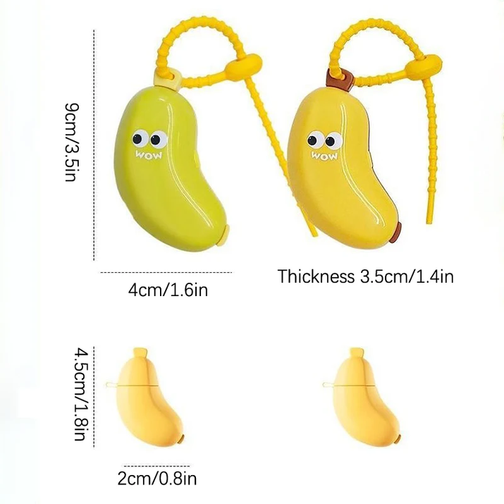 1Pcs Compartment Toothbrush Dust Clamp Banana Toothbrush Head Protective Cover with Toothpaste Portable Travel Style Storage Box