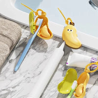 1Pcs Compartment Toothbrush Dust Clamp Banana Toothbrush Head Protective Cover with Toothpaste Portable Travel Style Storage Box