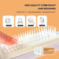 Self-Cleaning Scalp Massage Comb Air-Bag Hair Comb Portable Anti-Detangling Hair Brush for Hair Styling One-Key Cleaning Tools