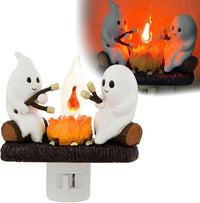 Halloween Decorations, Ghost Campfire Flickering Nightlight, 3D Sculpture 1 Pack