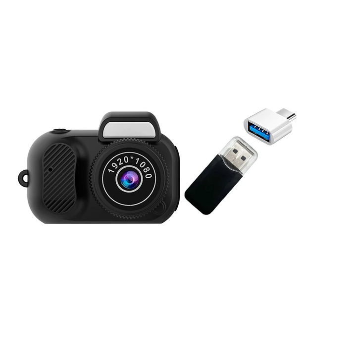 Mini Y3000 Keychain Camera 8MP Photo Tiny Digital Body Cameras Thumb Cam DV Micro Camcorder Support SD Card with Screen for Kids