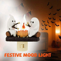 Halloween Decorations, Ghost Campfire Flickering Nightlight, 3D Sculpture 1 Pack