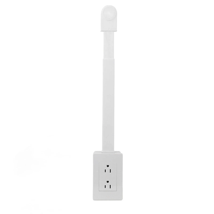 Rotatable Power Socket Expander 3 Prong Electrical Outlets Power Strip 22 to 34 Inch Extension 180 Degree Rotating Base 110V US