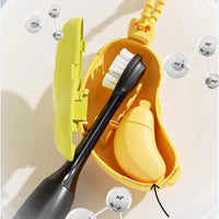 1Pcs Compartment Toothbrush Dust Clamp Banana Toothbrush Head Protective Cover with Toothpaste Portable Travel Style Storage Box